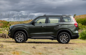 a car parked on a field